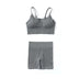 Shorts Feminino Yoga Canelado Sem Costura
