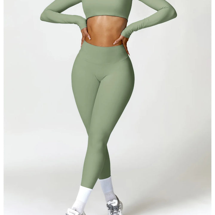 Conjunto Feminino Yoga 2 Peças Manga Longa