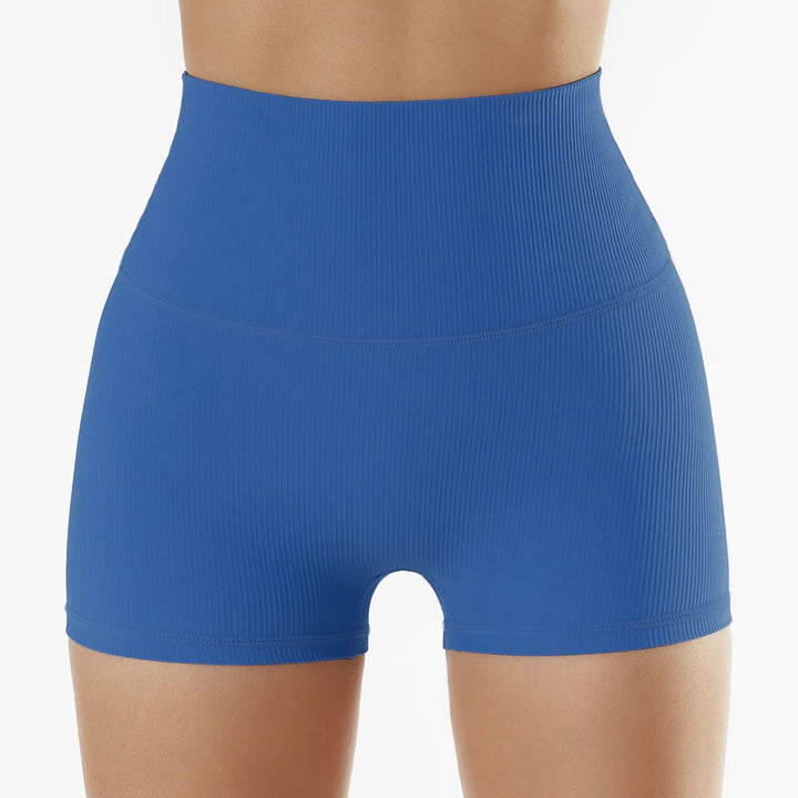 Shorts Feminino Yoga Canelado Sem Costura