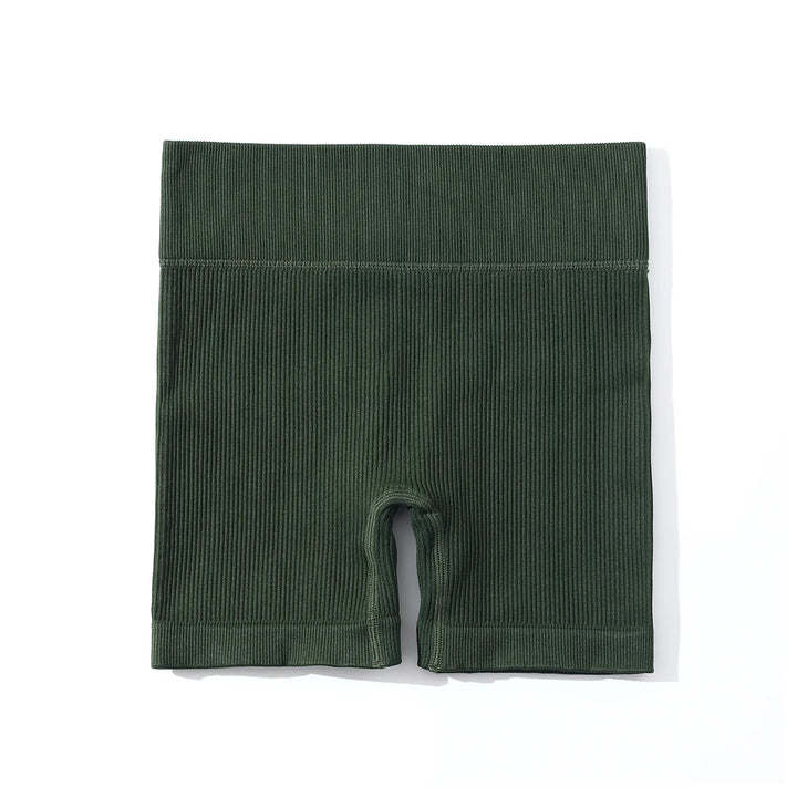 Shorts Feminino Yoga Canelado Sem Costura