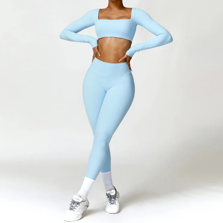 Conjunto Feminino Yoga 2 Peças Manga Longa