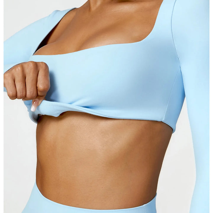 Conjunto Feminino Yoga 2 Peças Manga Longa