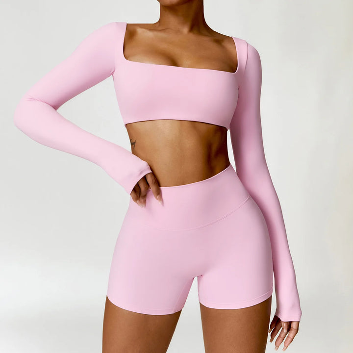 Conjunto Feminino Yoga 2 Peças Manga Longa