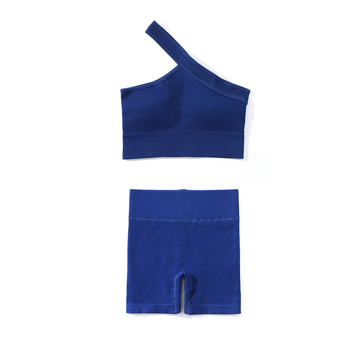 Shorts Feminino Yoga Canelado Sem Costura