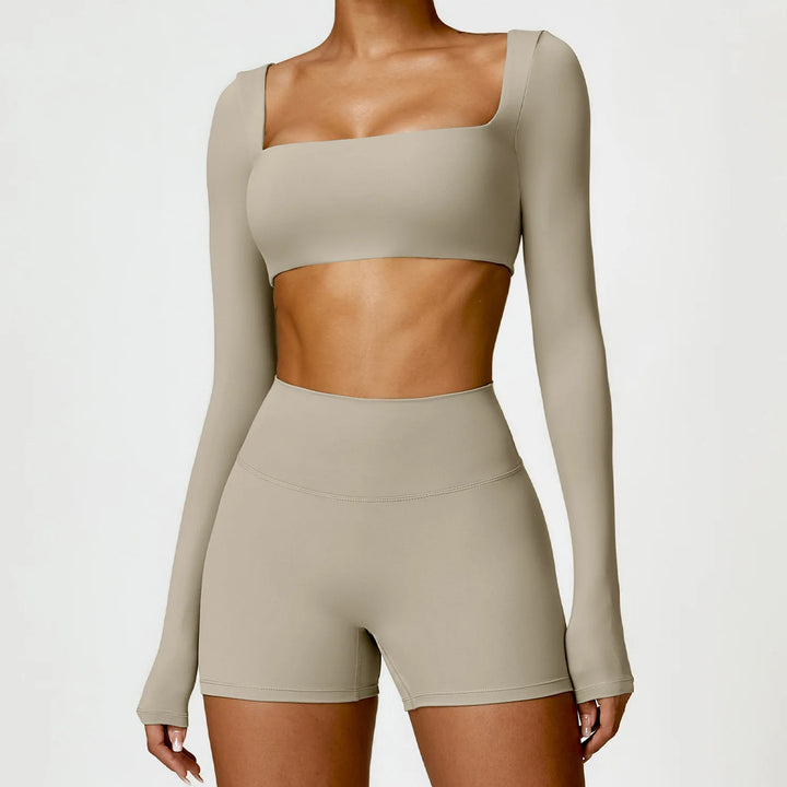 Conjunto Feminino Yoga 2 Peças Manga Longa