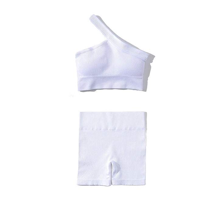 Shorts Feminino Yoga Canelado Sem Costura