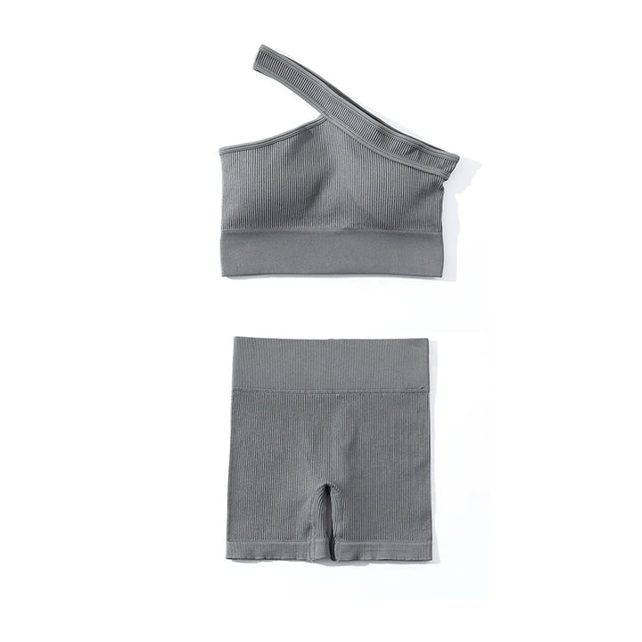 Shorts Feminino Yoga Canelado Sem Costura