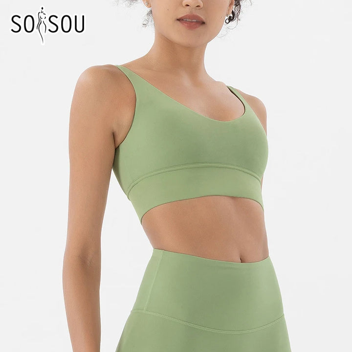 Top Esportivo Feminino SOISOU com Bojo
