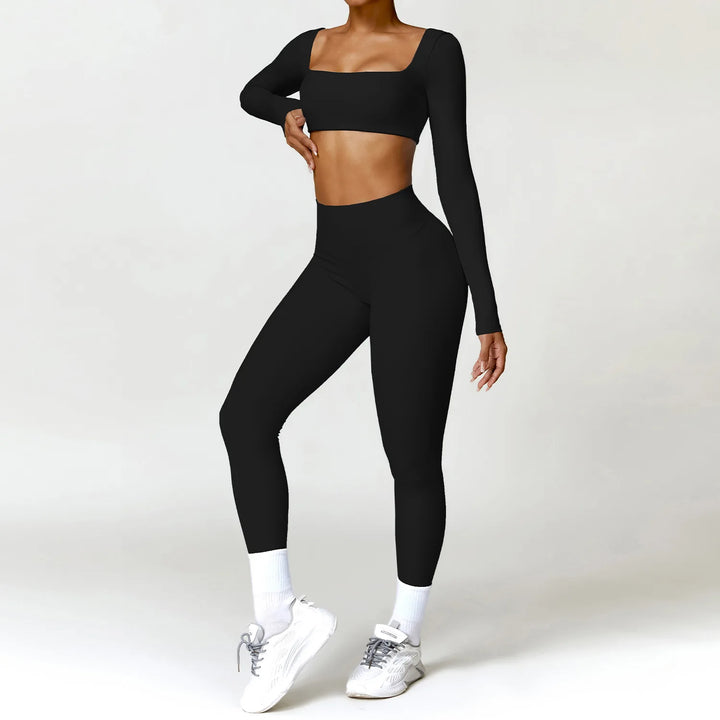 Conjunto Feminino Yoga 2 Peças Manga Longa