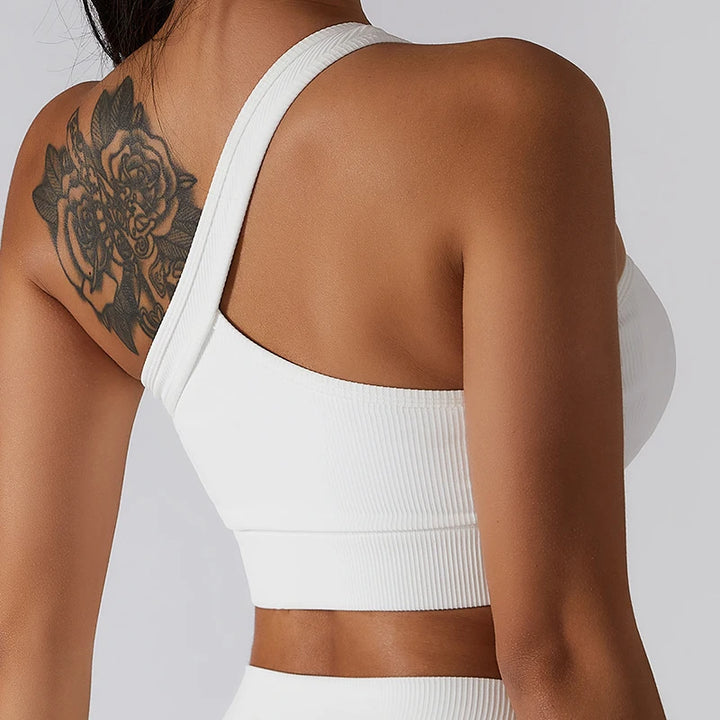 Shorts Feminino Yoga Canelado Sem Costura