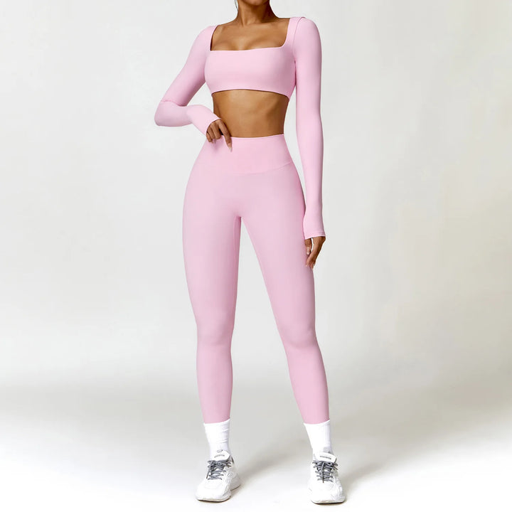 Conjunto Feminino Yoga 2 Peças Manga Longa